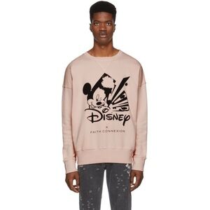 Faith Connexion Pink Crewneck Sweater with Graphic Design